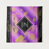 Elegant 47. Geburtstag von Amethyst Wandteppich (Vorderseite (Horizontal))