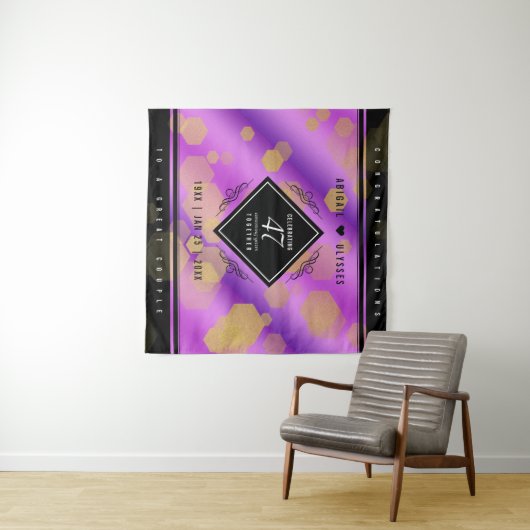 Elegant 47. Geburtstag von Amethyst Wandteppich (Beispiel (Horizontal))