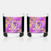 Elegant 47. Geburtstag von Amethyst Whiskyglas (Vorderseite)