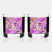 Elegant 47. Geburtstag von Amethyst Whiskyglas (Rückseite)