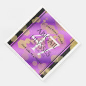 Elegant 47th Amethyst Wedding Anniversary Serviette (Ecke)