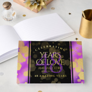 Elegant 48. Geburtstag von Amethyst Gästebuch