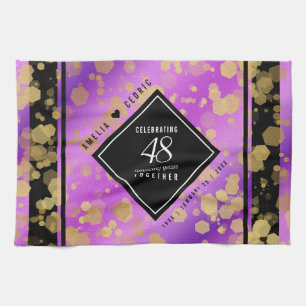 Elegant 48. Geburtstag von Amethyst Geschirrtuch