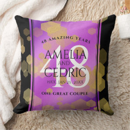 Elegant 48. Geburtstag von Amethyst Kissen