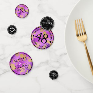 Elegant 48. Geburtstag von Amethyst Konfetti