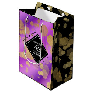 Elegant 48. Geburtstag von Amethyst Mittlere Geschenktüte
