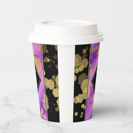 Elegant 48. Geburtstag von Amethyst Pappbecher (Links)