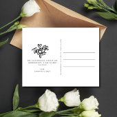 Elegant 4 Foto Collage Wedding Vielen Dank Postkarte