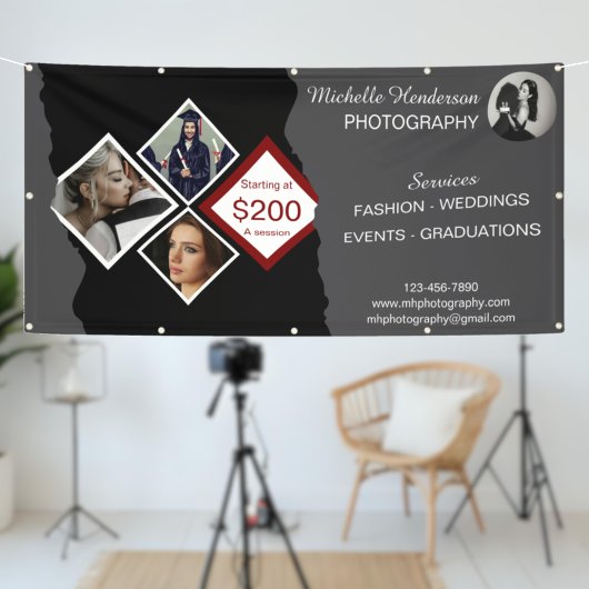 Elegant 4 Foto Fotografy Business Banner
