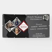 Elegant 4 Foto Fotografy Business Banner (Horizontal)