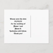 Elegant 4. Juli Damast Save the Date Ankündigungspostkarte (Rückseite)