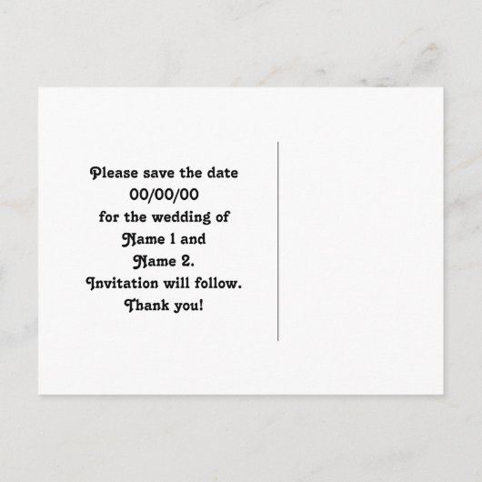 Elegant 4. Juli Damast Save the Date Ankündigungspostkarte (Rückseite)