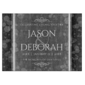 Elegant 4th Linen Wedding Anniversary Celebration Schneidebrett (Vorderseite)