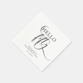 Elegant 50. 50. Geburtstag Serviette (Ecke)