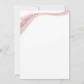 Elegant 50 and Fabulous Rose Gold Birthday Einladung (Rückseite)