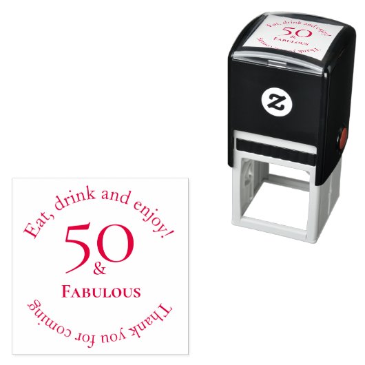Elegant 50 & Fabelhafte Kreisförmige Feierdesign Permastempel (Beispiel)
