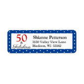 Elegant 50 & Fabulous 50. Geburtstag Blue Address (Vorne)