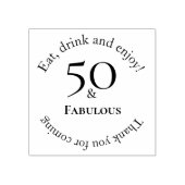 Elegant 50 & Fabulous Black 50. Geburtstag Gummistempel (Prägung)