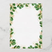 Elegant 50 & Fabulous Foto Greenery Geburtstag Folieneinladung (Rückseite)