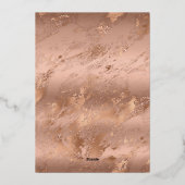 Elegant 50 & Fabulous Foto Rose Gold Folieneinladung (Rückseite)