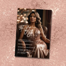 Elegant 50 & Fabulous Foto Rose Gold