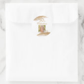 Elegant 50 & Fabulous Gold Photo Birthday  Runder Aufkleber (Tasche)