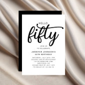 Elegant 50. Geburtstag Einladung