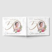 Elegant 50. Geburtstag florale botanische Sitte Gästebuch (Voll)