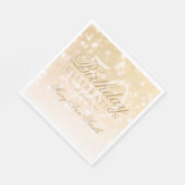 Elegant 50. Geburtstag Gold Bokeh Sparkle Lights Serviette (Ecke)