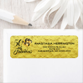 Elegant 50. Geburtstag Gold Foil Schwarze Typograf