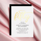 Elegant 50. Geburtstag Gold Folieneinladung