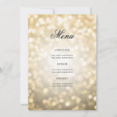 Elegant 50. Geburtstag Programm Gold Bokeh mit Men (Rückseite)