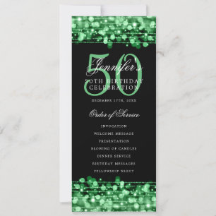 Elegant 50. Geburtstag Programm Grüne Lichter