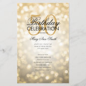 Elegant 50. Geburtstag Programm Lights Gold mit Me (Vorderseite)