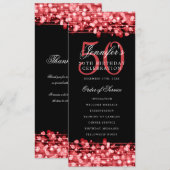 Elegant 50. Geburtstag Programm Red Vielen Dank (Vorne/Hinten)