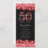 Elegant 50. Geburtstag Programm Red Vielen Dank (Vorderseite)