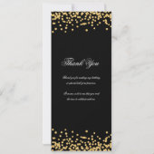 Elegant 50. Geburtstag Programm Vielen Dank Gold B (Rückseite)