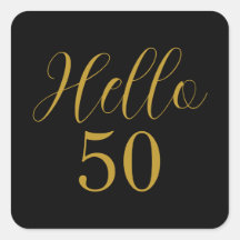 Elegant 50. Geburtstag Schwarzes Gold