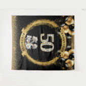 Elegant 50. Geburtstagsgrundierung Diamantenzahlen Wandteppich (Vorderseite (Horizontal))