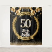 Elegant 50. Geburtstagsgrundierung Diamantenzahlen Wandteppich (Vorderseite)