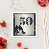 Elegant 50. Geburtstagsparty Serviette (Beispiel)
