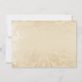 Elegant 50. Gold Hochzeit Jubiläum Einladung (Rückseite)