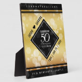Elegant 50. Golden Wedding Anniversary Plaque Fotoplatte (Seite)