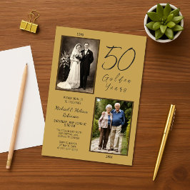 Elegant 50 Goldene Jahre 50. Hochzeitstag Einladung