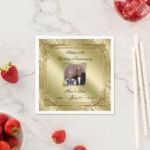 Elegant 50. Hochzeitspapier Napkin Serviette (Beispiel)