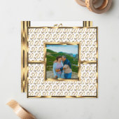 Elegant 50. Hochzeitstag Einladung Gold (Vorderseite/Rückseite Beispiel)