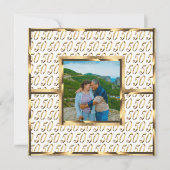 Elegant 50. Hochzeitstag Einladung Gold (Vorderseite)