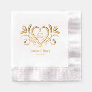 Elegant 50 Jahre Meilenstein Personalisiert Servietten Mit Folie