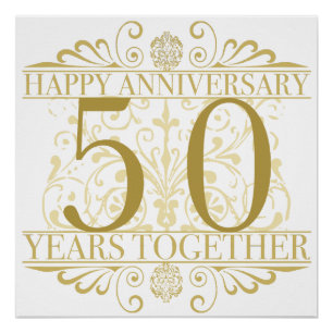 Elegant 50 Jahre Poster