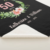 Elegant 50. Jubiläum schwarze Blüte Sherpadecke (3/4)